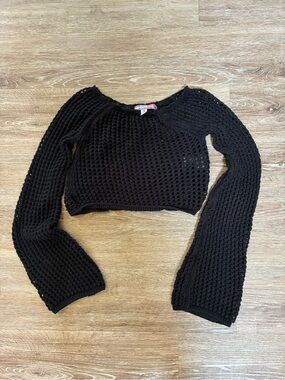 Urban Outfitters Black Crochet Coverup